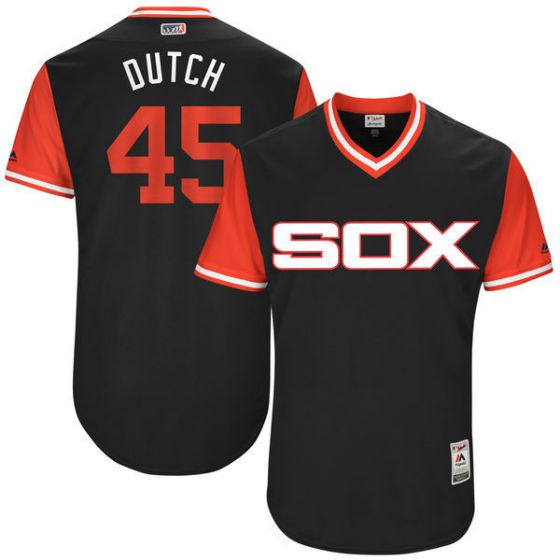 Men Chicago White Sox #45 Dutch Brown New Rush Limited MLB Jerseys->los angeles angels->MLB Jersey